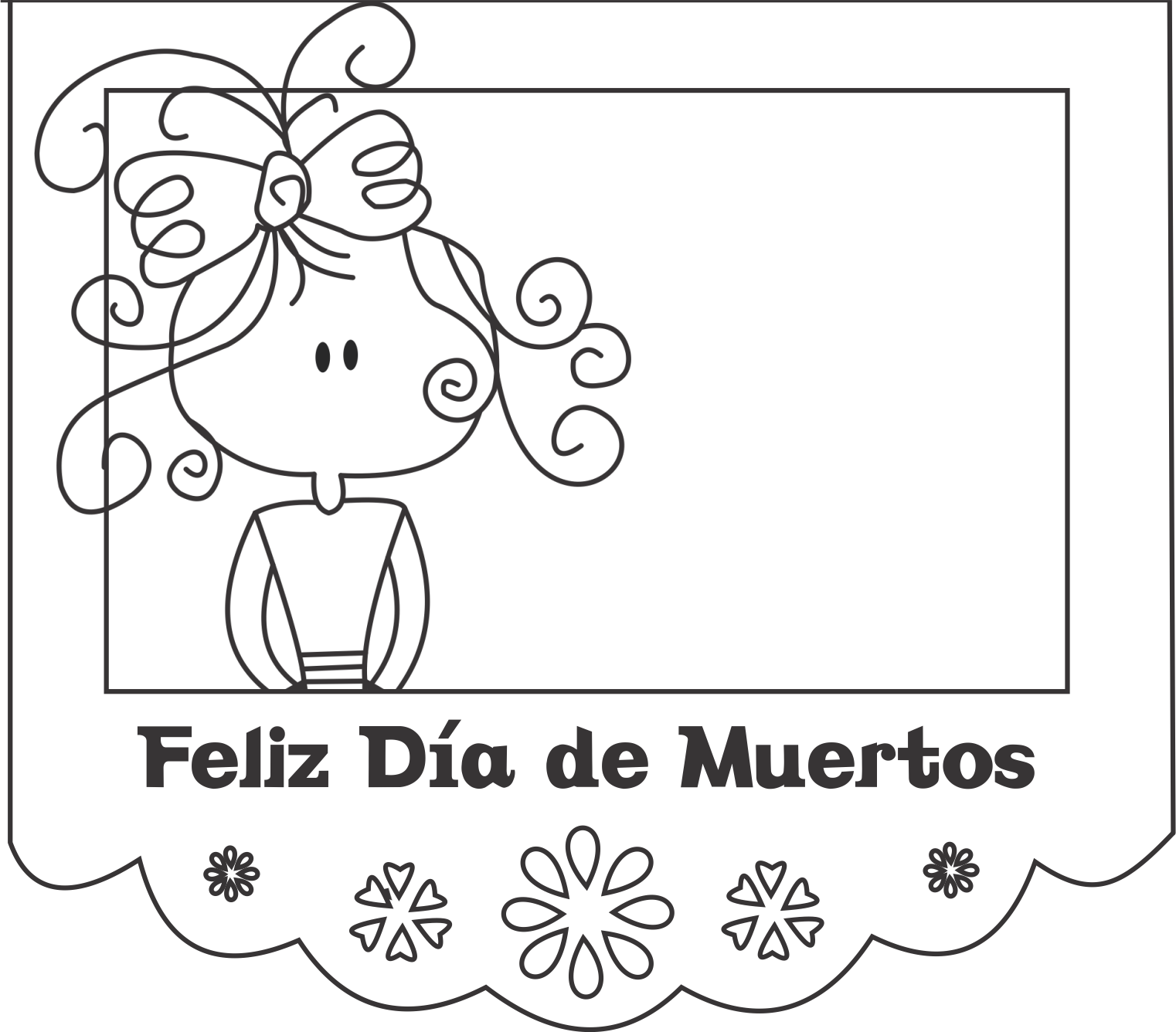 Dia De Muertos - Drawing (1522x1336), Png Download