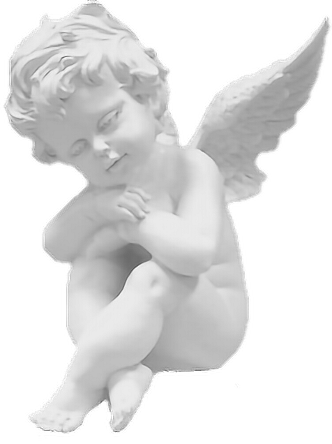 Angel Sticker - Figurka Aniołek Siedzący Na Kuli (476x636), Png Download