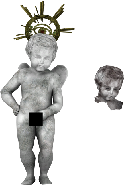 Download Zip Archive - Bayonetta Statue Of Cherub (750x650), Png Download