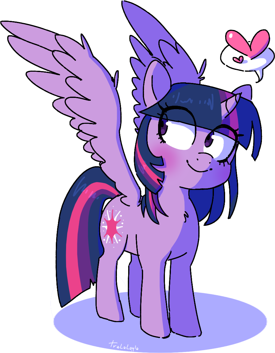 Tralalayla, Blushing, Cute, Female, Heart, Horn, Mare, - Twilight Sparkle (1000x1200), Png Download