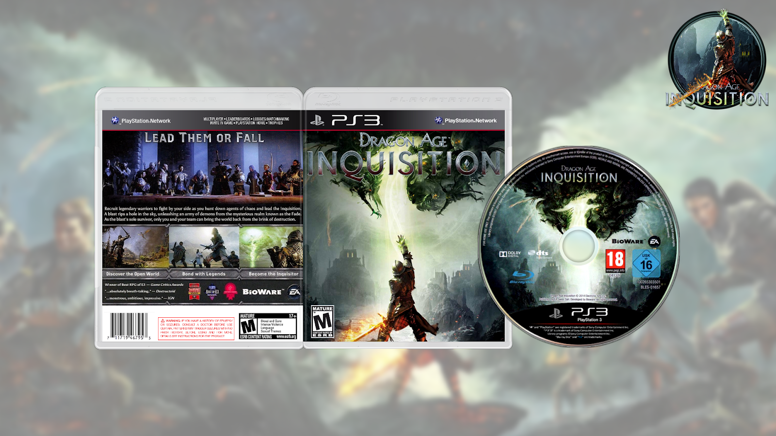 Dragon Age Inquisition Usa/europe Ps3 Download - Dragon Age Inquisition For Sony Ps3 (1600x900), Png Download