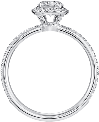 The One, Round Brilliant Diamond Micropavé Engagement - Engagement Ring (760x500), Png Download