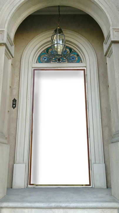 Door, Flame, Frame, White, Front Door, The Entrance - Door (405x720), Png Download