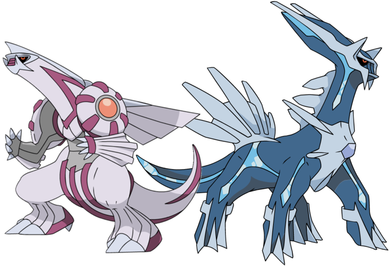 Dialga Palkia Anime - Dialga Palkia And Arceus (800x546), Png Download