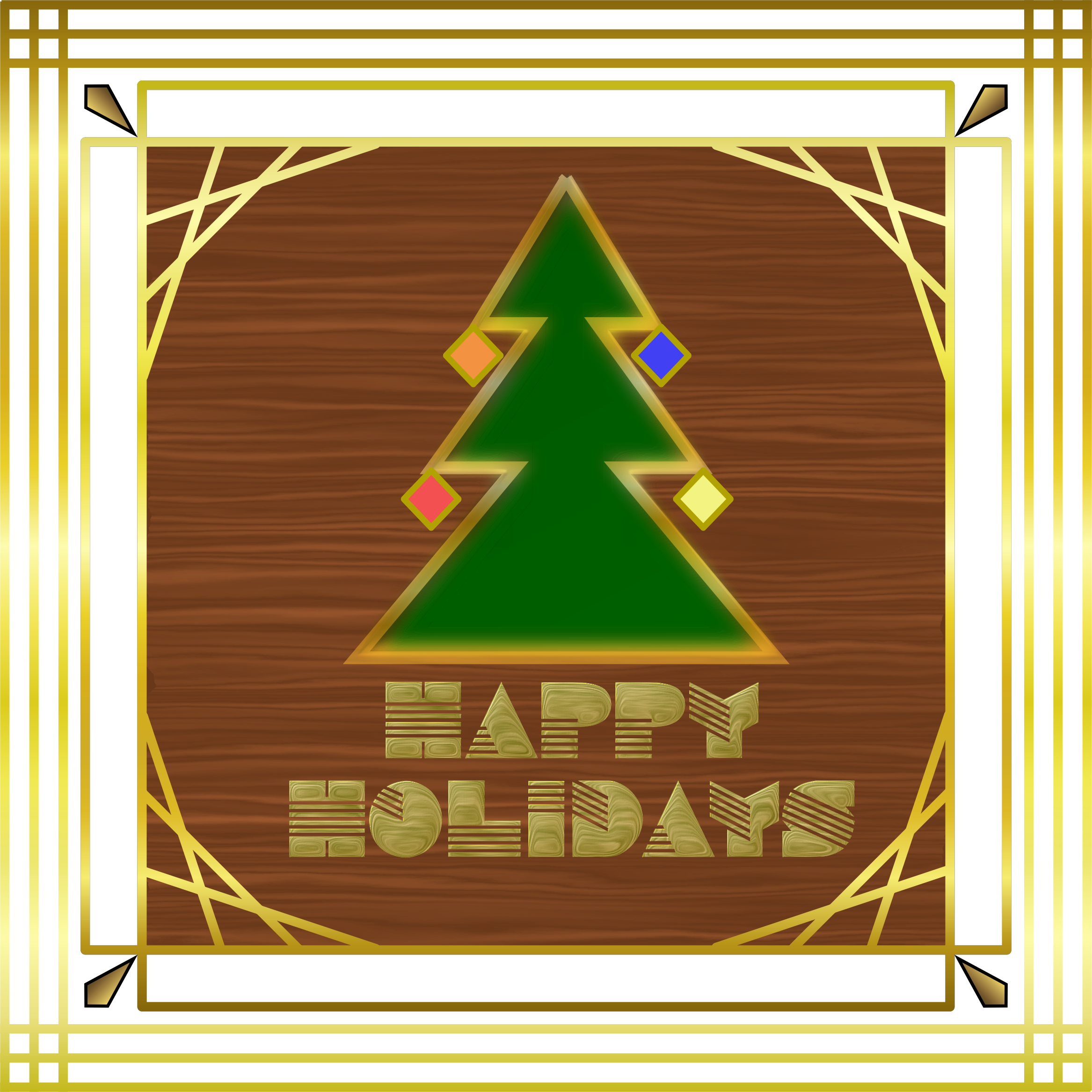 This Free Icons Png Design Of Art Deco Holiday Card (2334x2334), Png Download
