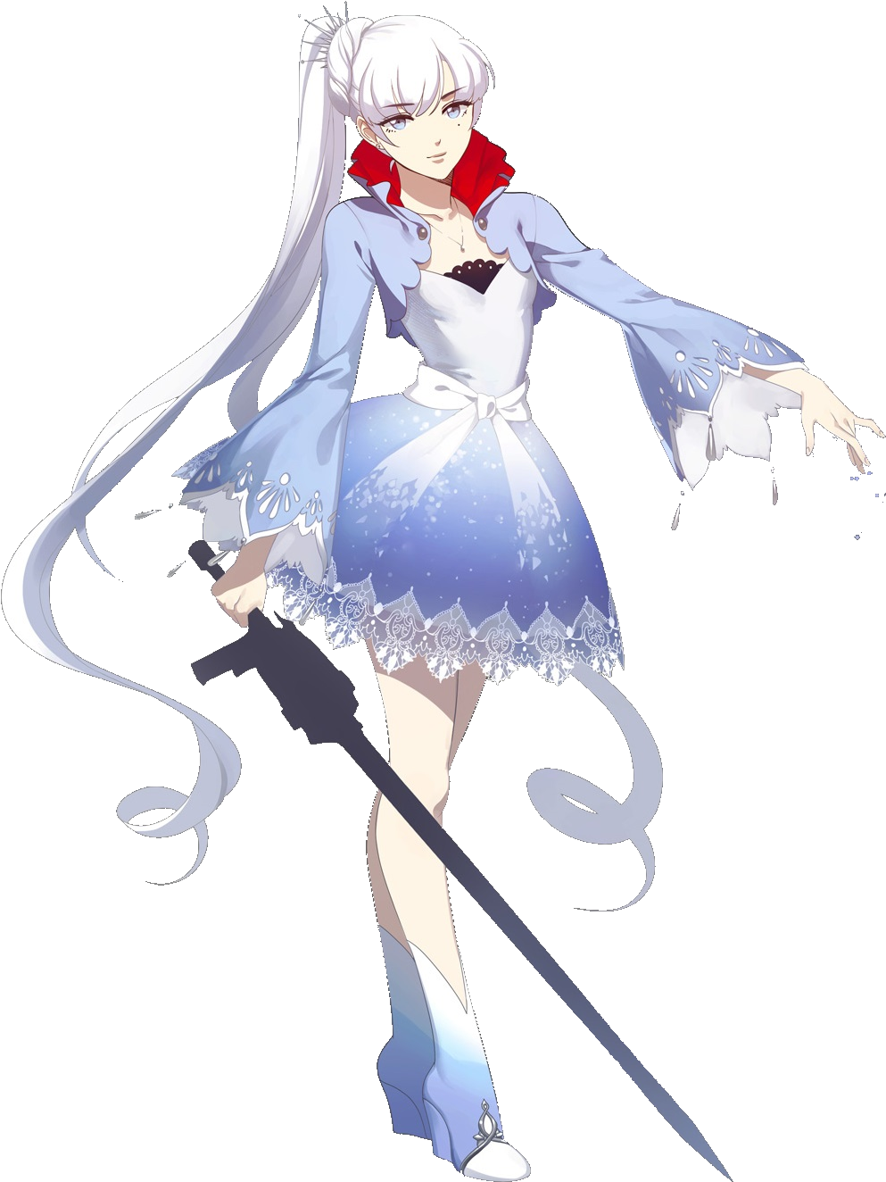 Weiss Schnee - Rwby White Trailer Cosplay Costume Rwby White Weiss (1088x1352), Png Download