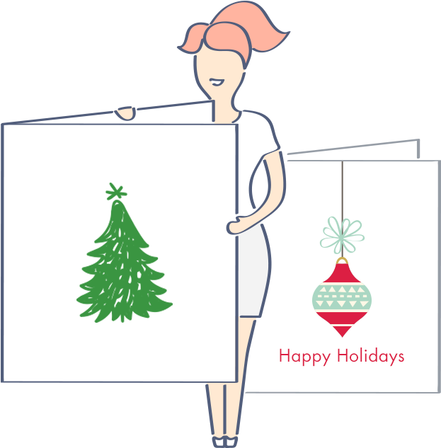 Browse Our Premade Christmas Cards Templates - Greeting Card (1015x654), Png Download