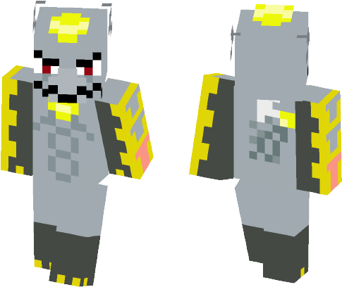 Hakamo-o - Minecraft Skins Mecha Sonic (584x497), Png Download