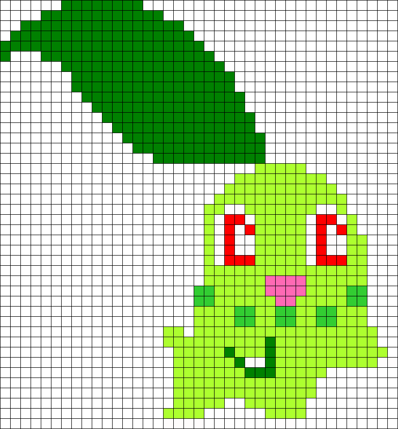 Chikorita Perler Bead Pattern / Bead Sprite - Perler Beads Pokemon Chikorita (820x883), Png Download