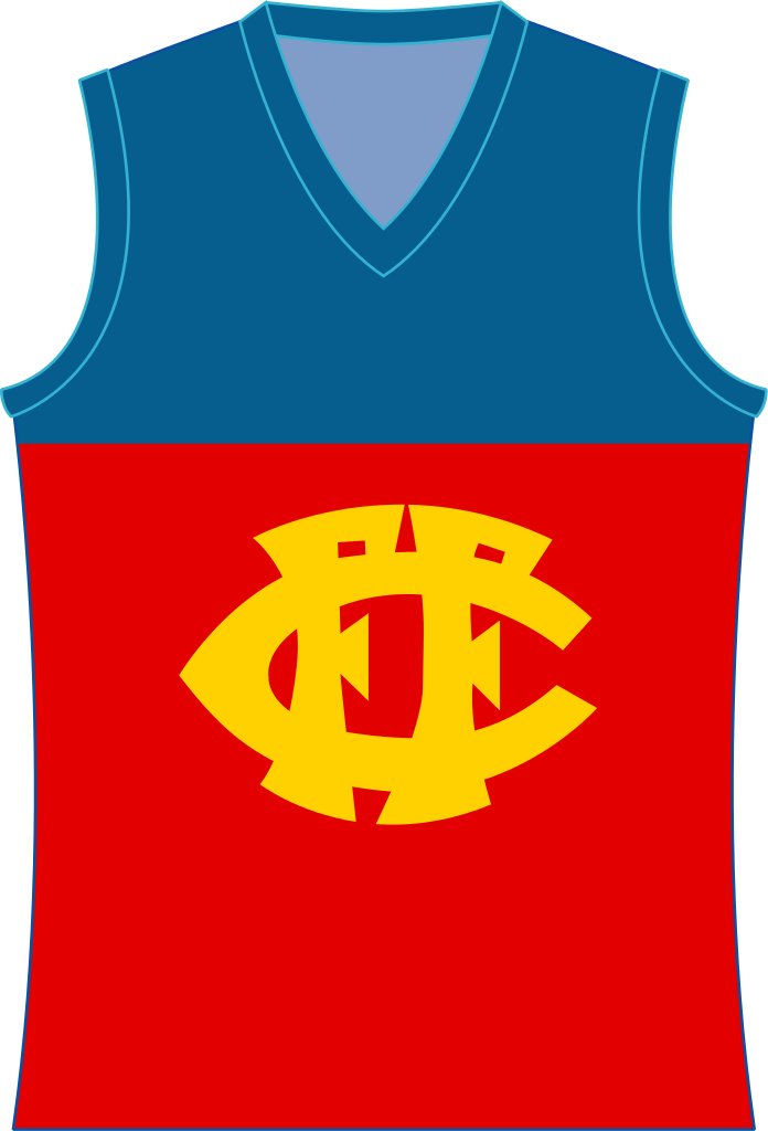 Fitzroy Lions Jumper - Fitzroy Football Club Guernsey (696x1024), Png Download