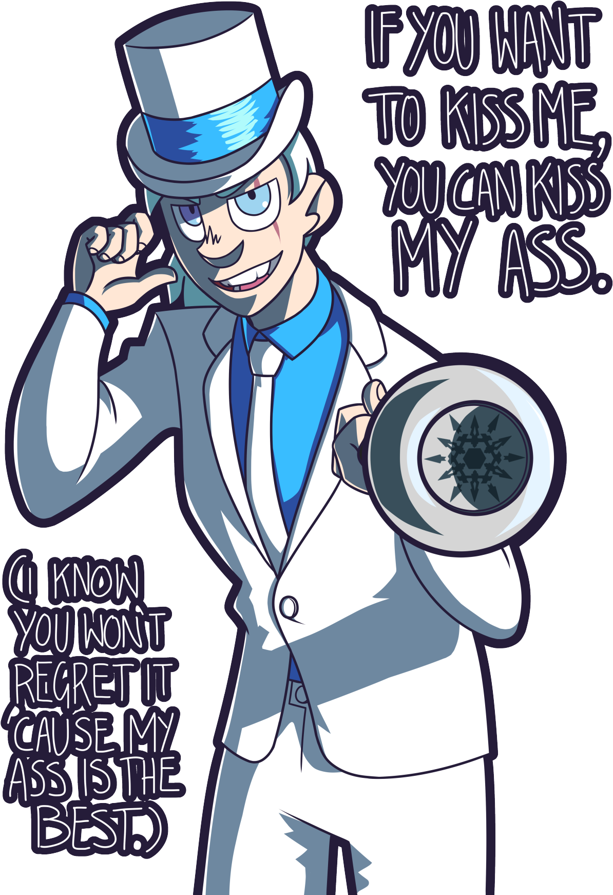 'kiss My Ass' - Weiss Schnee (1280x1810), Png Download