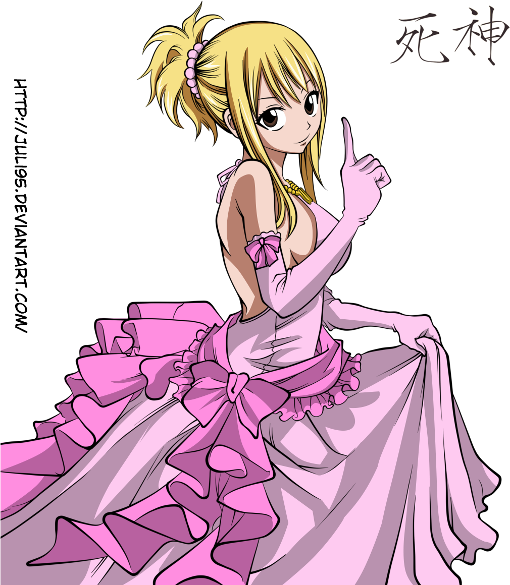Fairy Tail Lucy In Dress - Fairy Tail Lucy Dress (1024x1164), Png Download