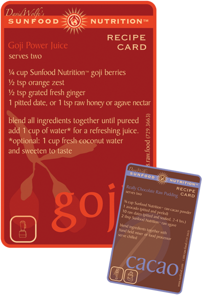 Sunfood Nutrition Recipe Cards - Graphic Design (405x595), Png Download