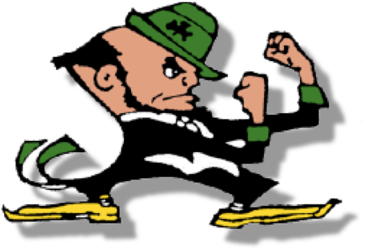 Ireland - Notre Dame Fighting Irish Football (553x363), Png Download