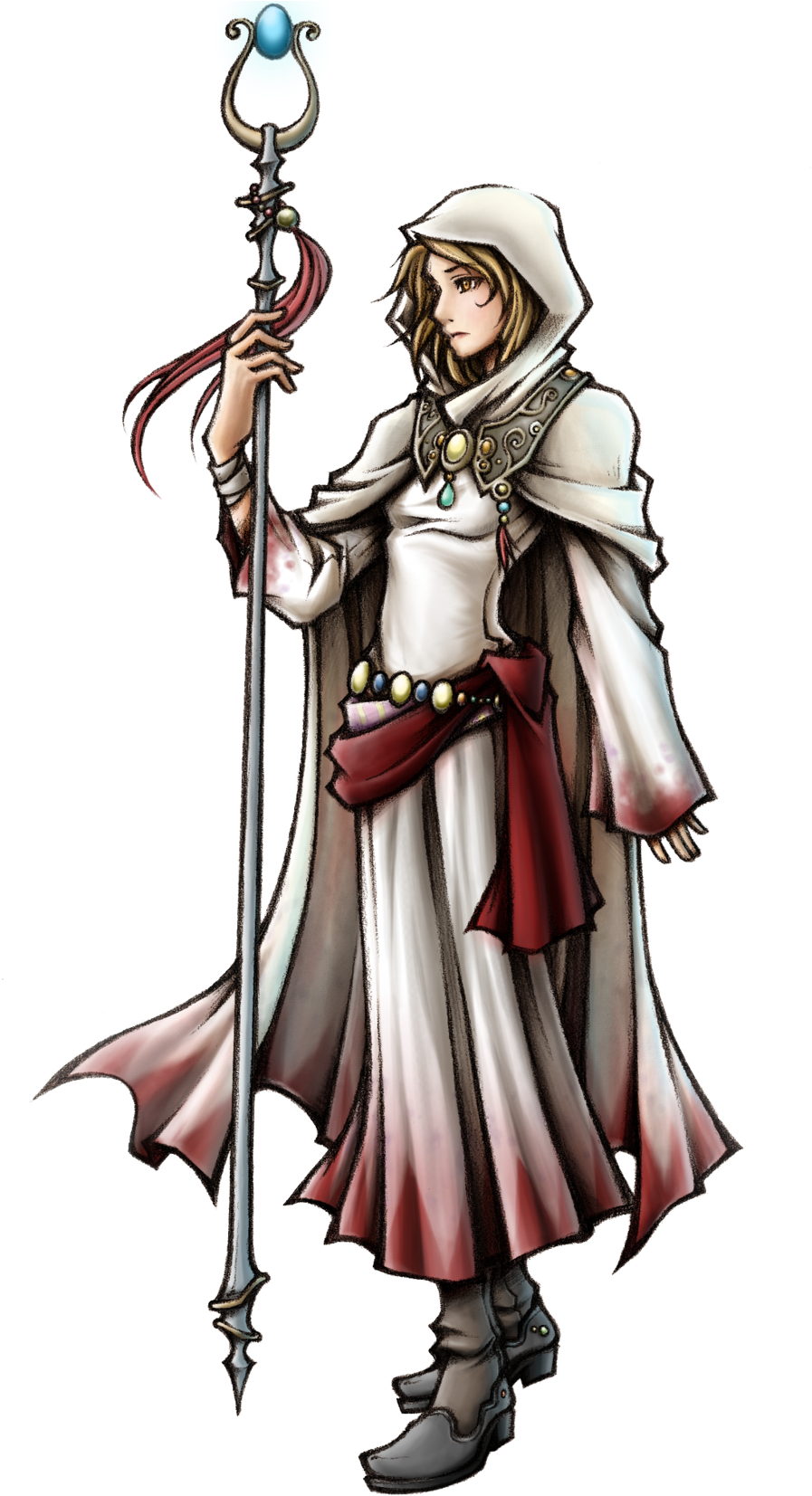 White Mage Final Fantasy Art (900x1659), Png Download