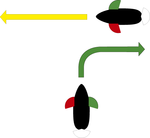 Regla 15 - International Regulations For Preventing Collisions (494x456), Png Download