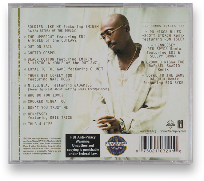 Image - 2pac Loyal To The Game Back Cover (700x700), Png Download