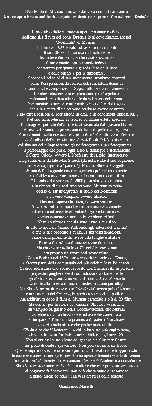 Il Nosferatu Di Murnau Musicato Dal Vivo Con La Fisarmonica - Te He Podido Olvidar (498x1328), Png Download