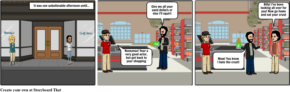 Craft Store Crime - Cartoon (1164x385), Png Download