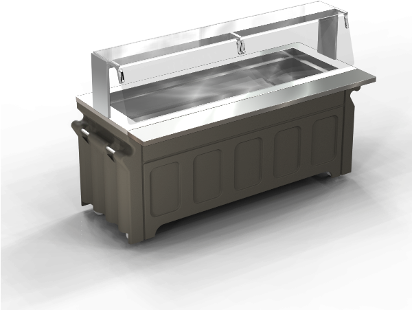 Refrigerated Salad, Condiment & Cold Food Or Beverage - Stainless Steel Salad Bar (600x600), Png Download