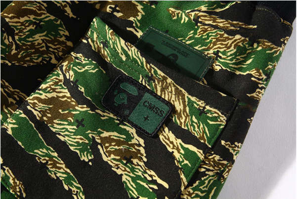 A Bathing Ape Bape Cmss Tiger Stripes Sweatpants - Green (600x600), Png Download