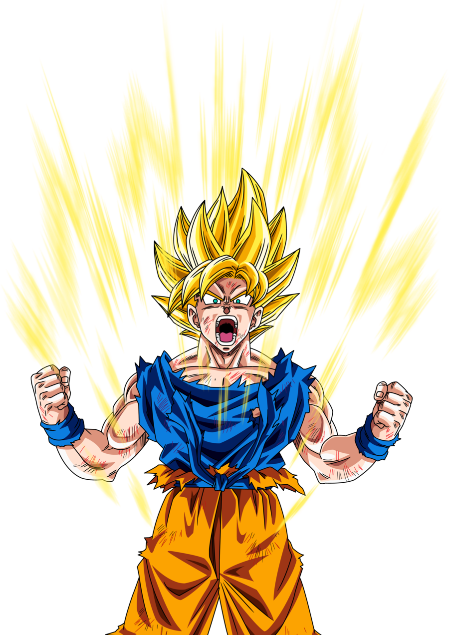 1% Basic Ki Shots 2% Strike Supers 1% Ki Blast Suppers - Goku Saiyan (900x1272), Png Download