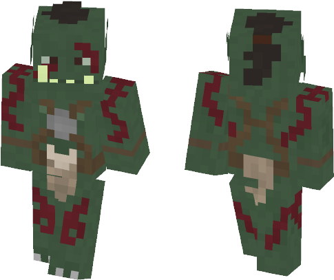 Orc With Warpaint - Lil Uzi Vert Minecraft Skin (584x497), Png Download