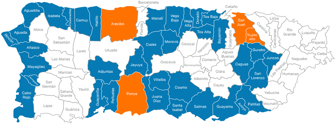 Puerto Rico Zones - Puerto Rico (1100x412), Png Download