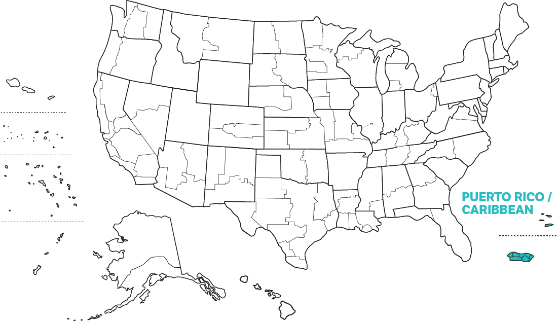 Puerto Rico / Caribbean - States Allow Transgender Bathrooms (1101x633), Png Download
