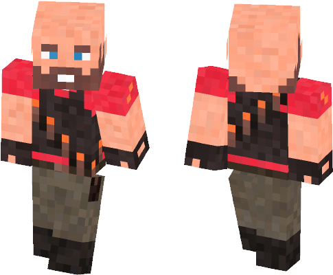 Red Blu Heavy - Minecraft (584x497), Png Download