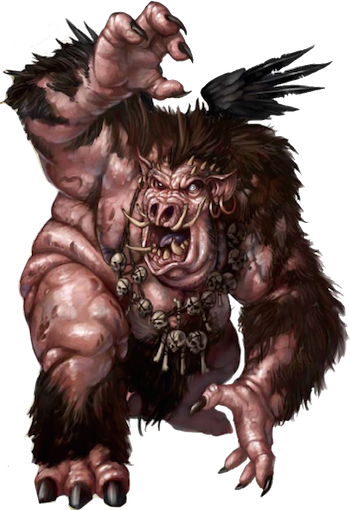 Nalfeshnee Demon - Nalfeshnee (350x510), Png Download