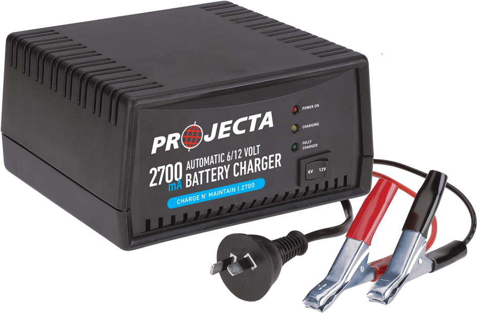 6/12v Automatic 2700ma 2 Stage Battery Charger (1000x1000), Png Download