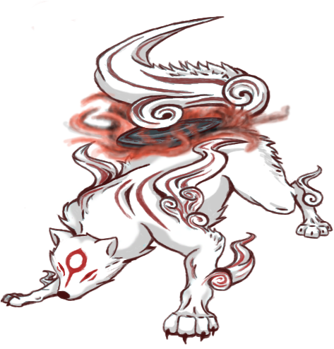 A Re-upload Of Amaterasu - Illustration (500x500), Png Download