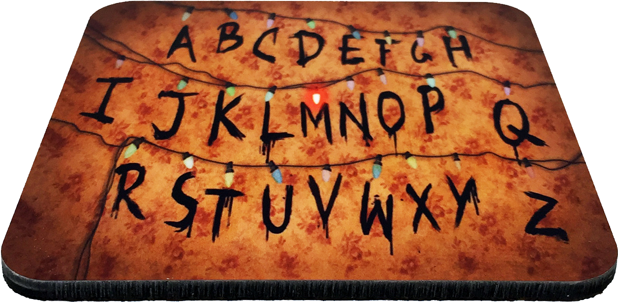 Stranger Things Alphabet Wall Drink Coaster - Wallet (1500x1500), Png Download