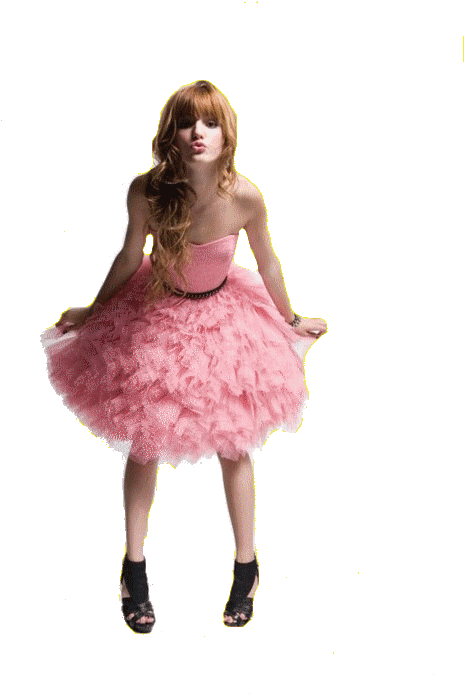 X Bella Thorne Png By Cookie - Bella Thorne With Pink Dress (467x700), Png Download