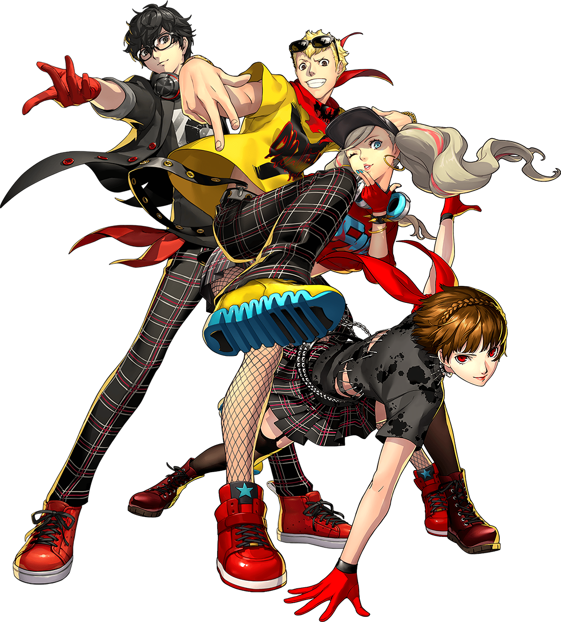Persona 5 Persona 5 Dancing Star Night Ren Amamiya - Ren X Ann Persona 5 (1100x1220), Png Download
