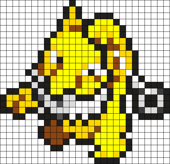 Hypno Pokemon Bead Pattern - Pokemon Perler Hypno (568x547), Png Download