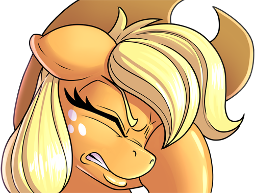 Pusspuss, Earth Pony, Facehoof, Female, Frustrated, - Cartoon (500x379), Png Download