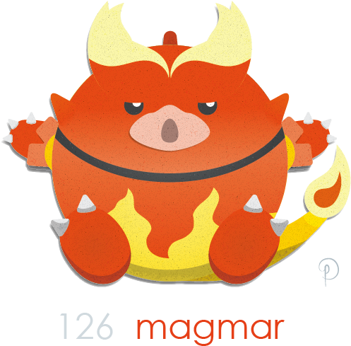 Magmar The Fire Platypus - Cartoon (672x629), Png Download