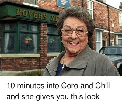Chill, Girls, And Netflix And Chill - Betty's Hot Pot Recipe Coronation Street (400x347), Png Download