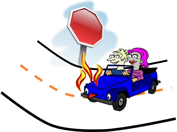 Wrecked Car Fire Clip Art - Car Accident Clipart (600x450), Png Download