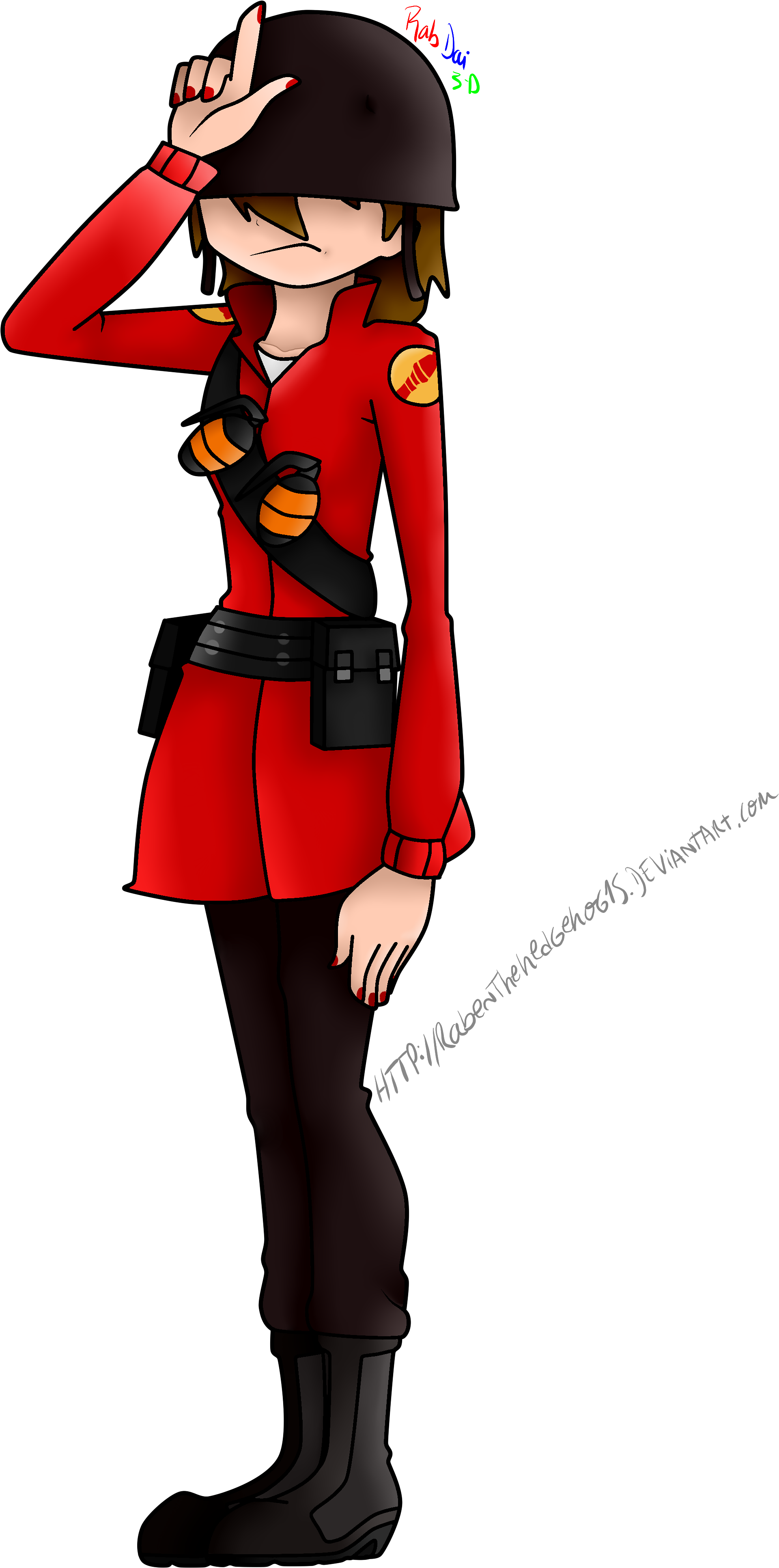 Author Comments - Team Fortress 2 Female Soldier (2900x3900), Png Download