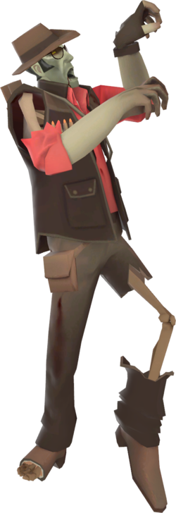 Voodoo-cursed Sniper Soul - Team Fortress 2 Zombie Sniper (250x728), Png Download