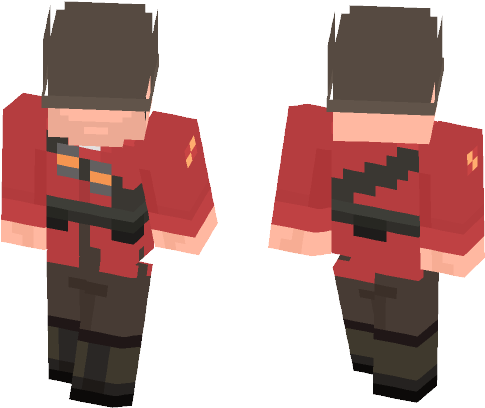 Tf2 - Soldier - Minecraft Connor Detroit Become Human Skin (584x497), Png Download