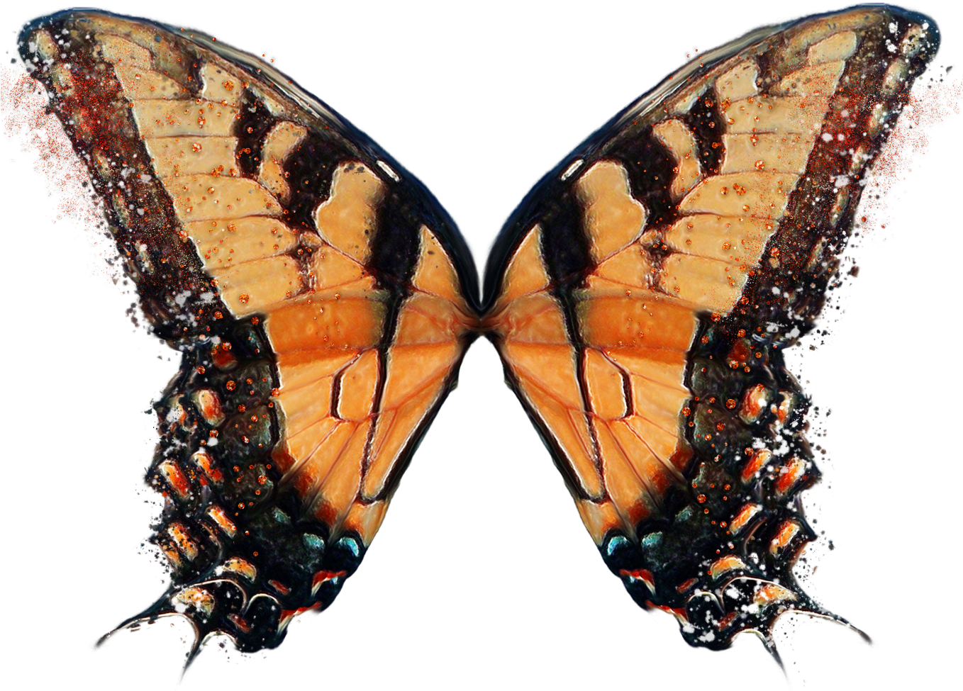 Butterfly Alas En Png - Iphone (1357x1129), Png Download