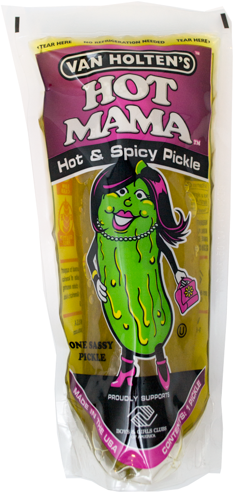Van Holten Hot Mama Dill - Van Holten's Pickles Hot Mama 12 Count (1000x1000), Png Download