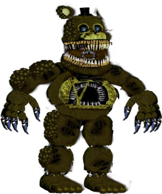 Fnaf Twisted Golden Freddy (530x632), Png Download