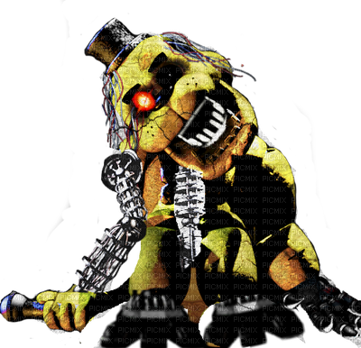 Withered Golden Freddy - Fnaf 5 Golden Freddy (400x386), Png Download