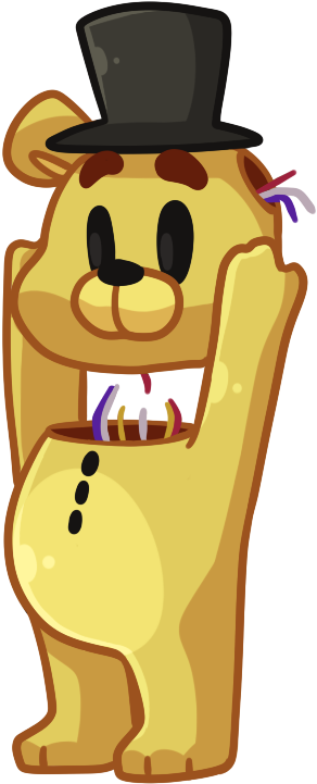 ✨{golden Freddy By Looji On Deviantart }✨ - Cute Golden Freddy Fnaf (415x816), Png Download