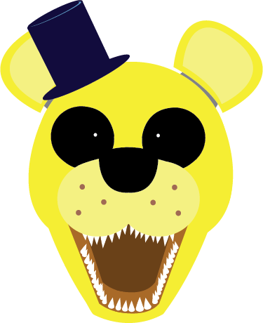 Golden Freddy Fnaf Vector - Fnaf Golden Freddy Colors (375x460), Png Download